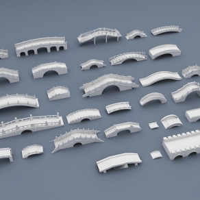 新中式桥3D模型下载